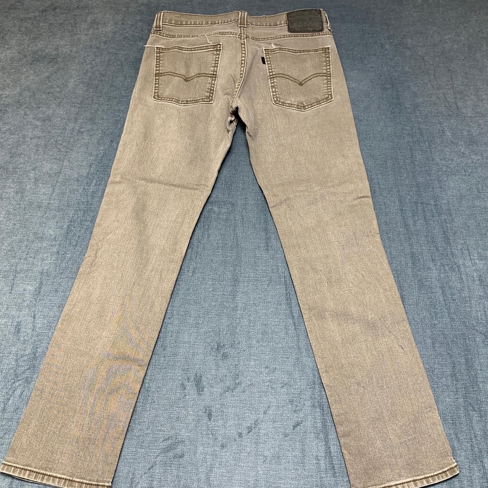 Levi's 513 Jeans Men 32x32 Gray Denim Everyday Wear Pocket Slim Fit Straight Leg